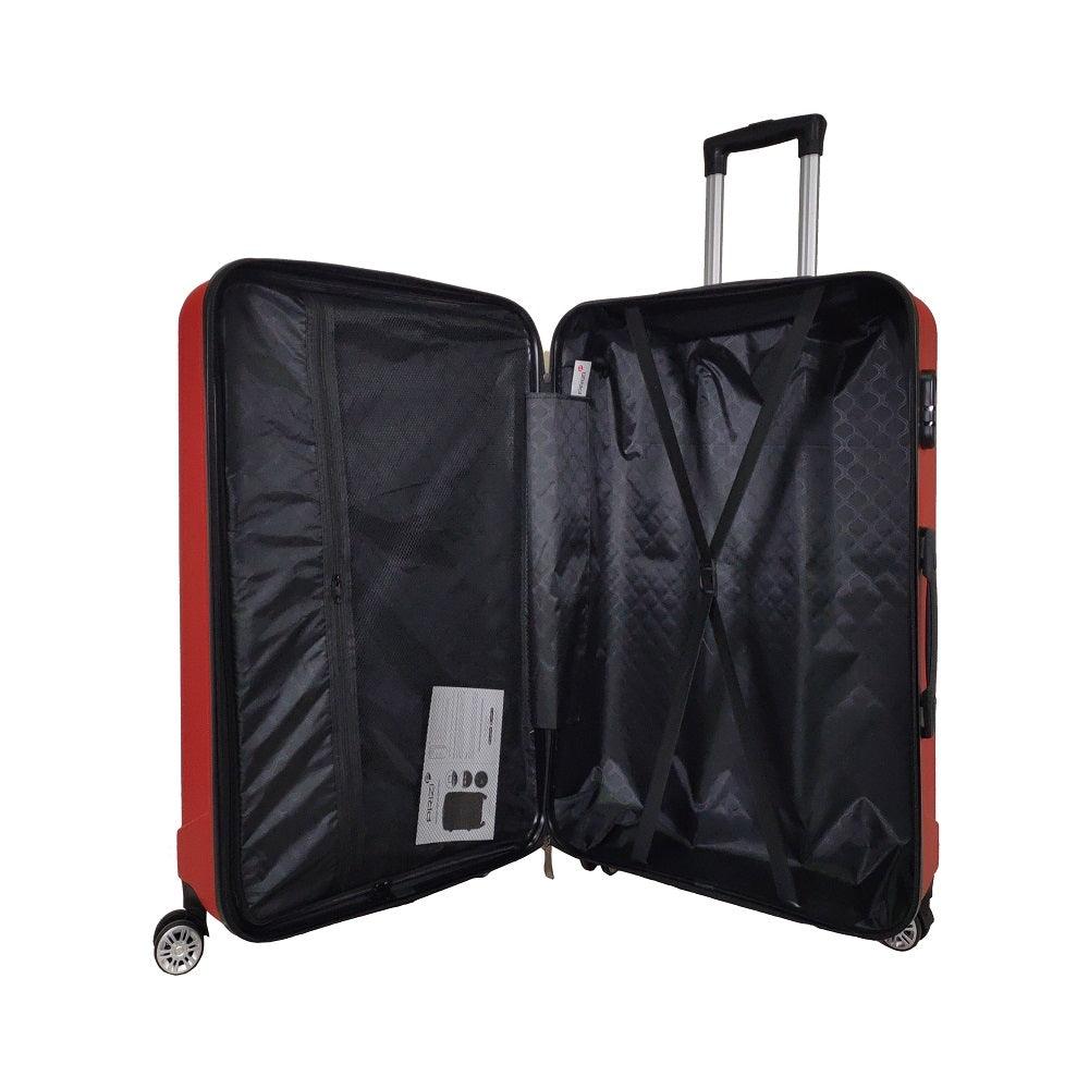 Mala de Bordo Grande ABS 4 Rodas Vermelha - Viajantt