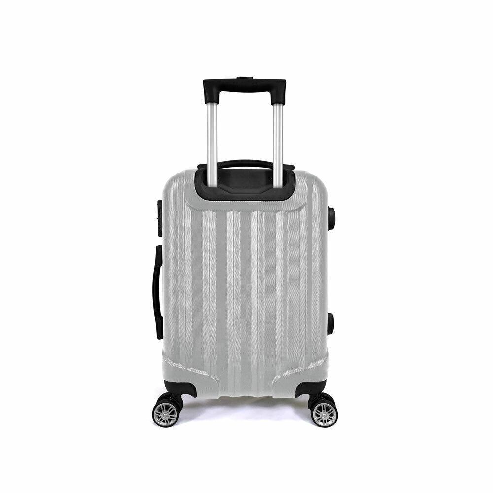 Conjunto de Malas de Bordo P/M/G com Rodas 360º Prata - Viajantt