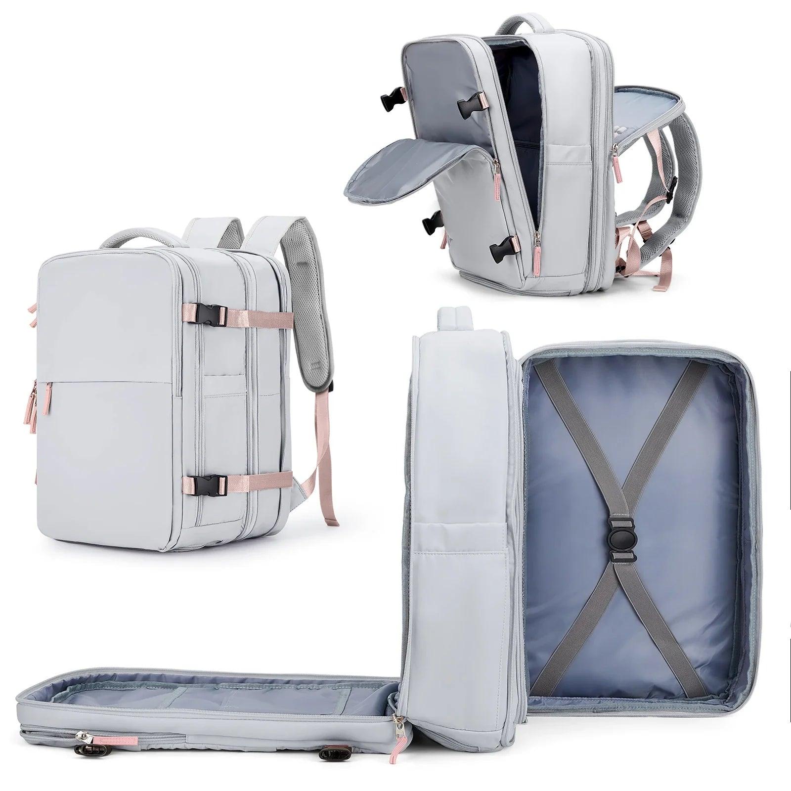 Mochila Trekker Plus Expandível à Prova d’Água com USB - Viajantt