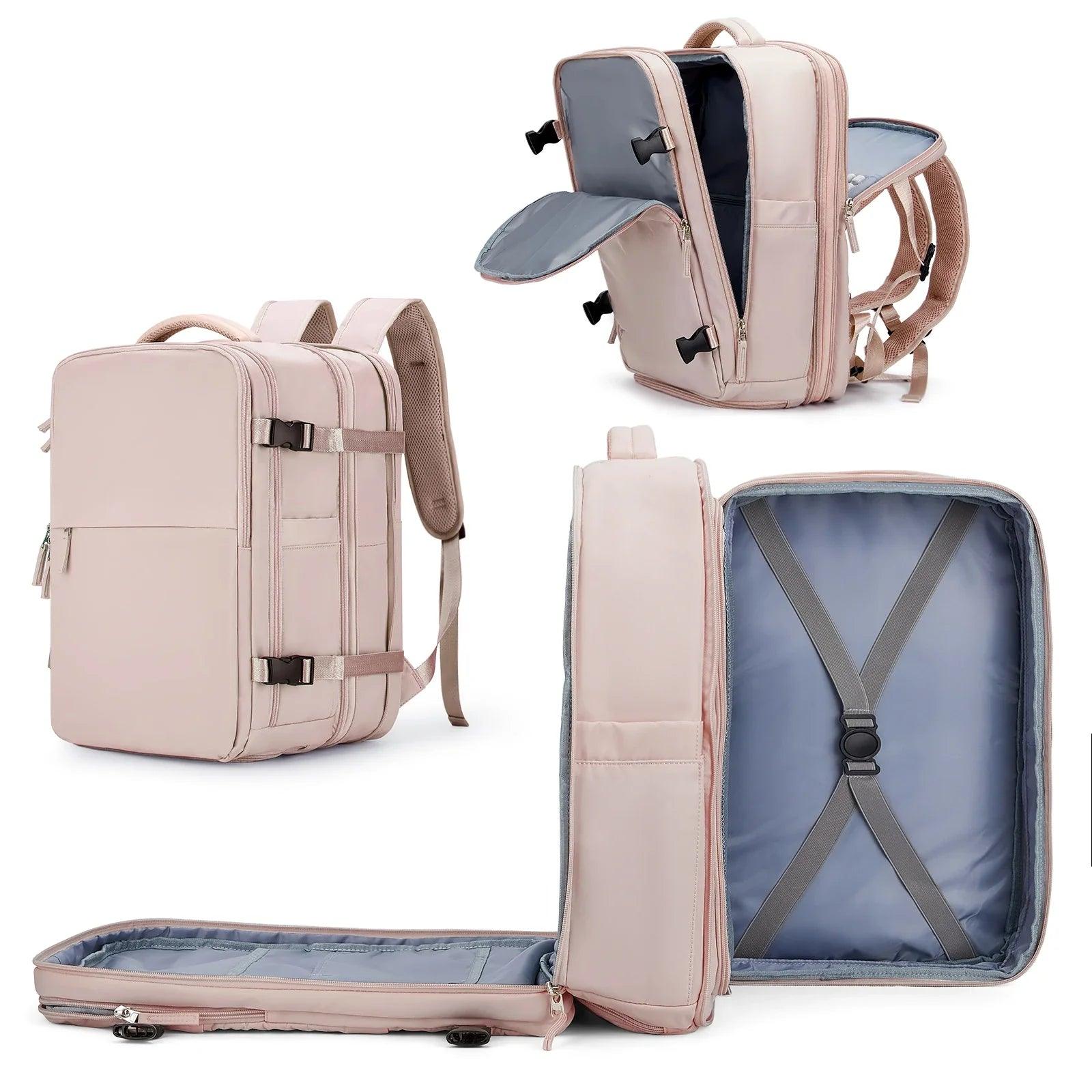 Mochila Trekker Plus Expandível à Prova d’Água com USB - Viajantt