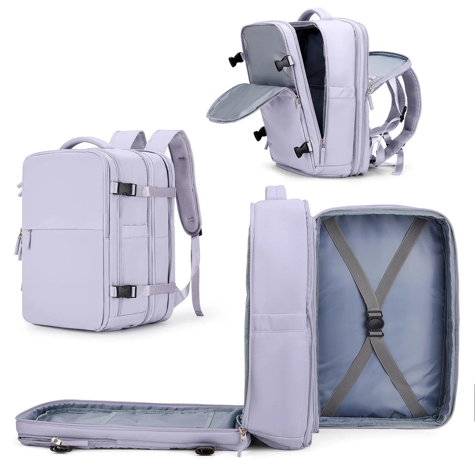 Mochila Trekker Plus Expandível à Prova d’Água com USB - Viajantt