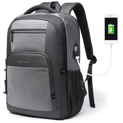 Mochila de Couro com Carregador USB - Viajantt