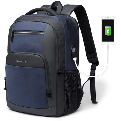 Mochila de Couro com Carregador USB - Viajantt