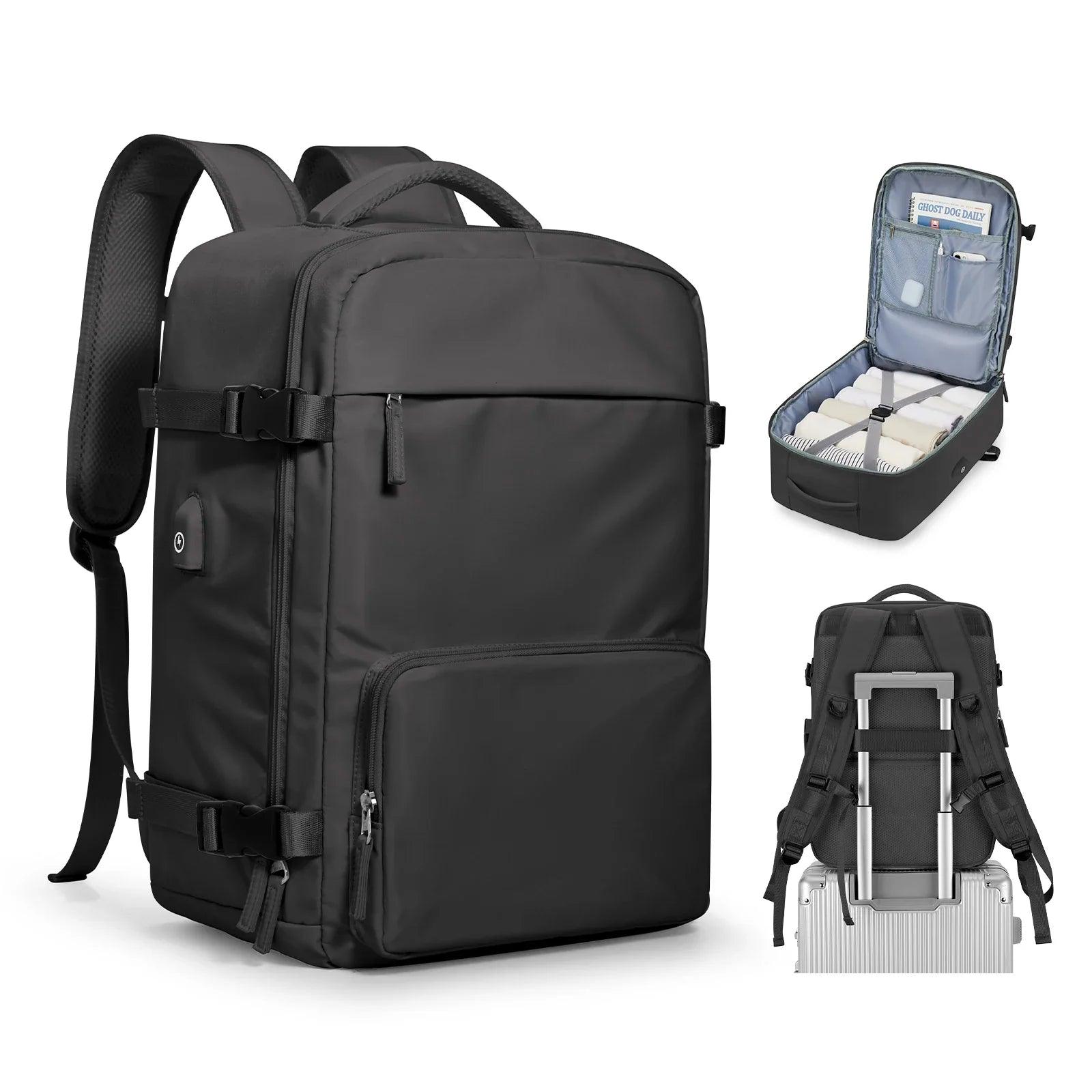 Mochila de Viagem CarryTravel à Prova d’Água com USB - Viajantt