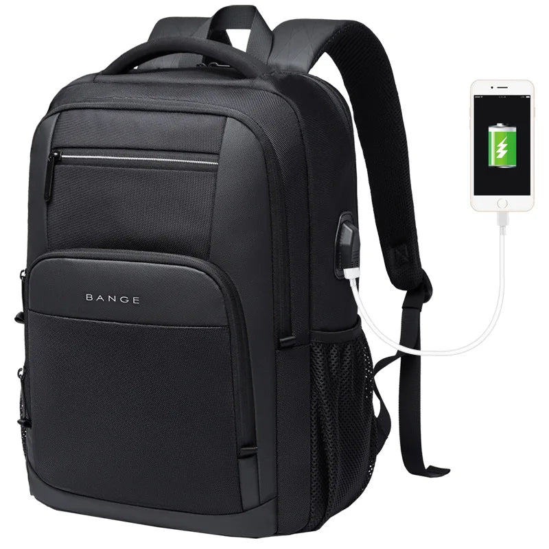 Mochila de Couro com Carregador USB - Viajantt