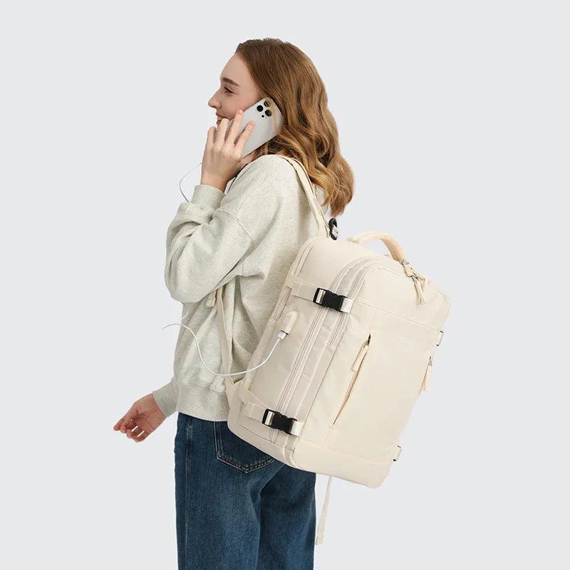 Mochila de Viagem Impermeável com USB - Viajantt