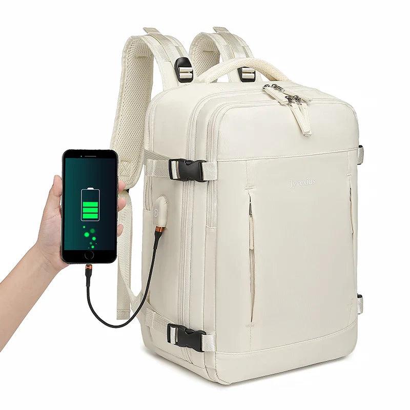 Mochila de Viagem Impermeável com USB - Viajantt