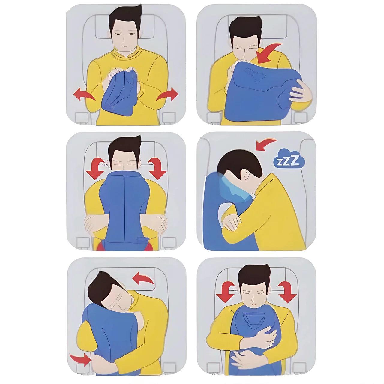 Travesseiro Inflável de Viagem com Conforto - Viajantt