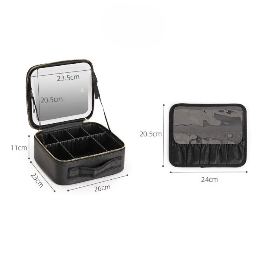 Necessaire Nicmake com Espelho Iluminado por LED - Viajantt