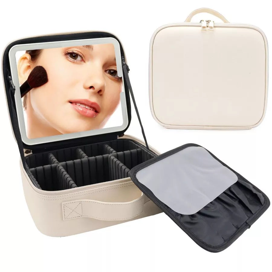 Necessaire Nicmake com Espelho Iluminado por LED - Viajantt