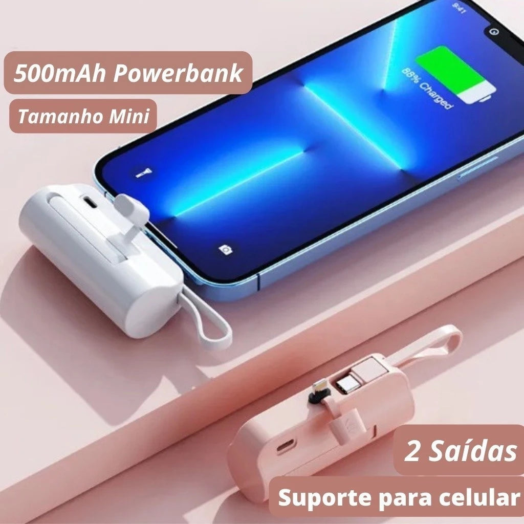 Carregador Portátil para iPhone e Tipo-C - Viajantt