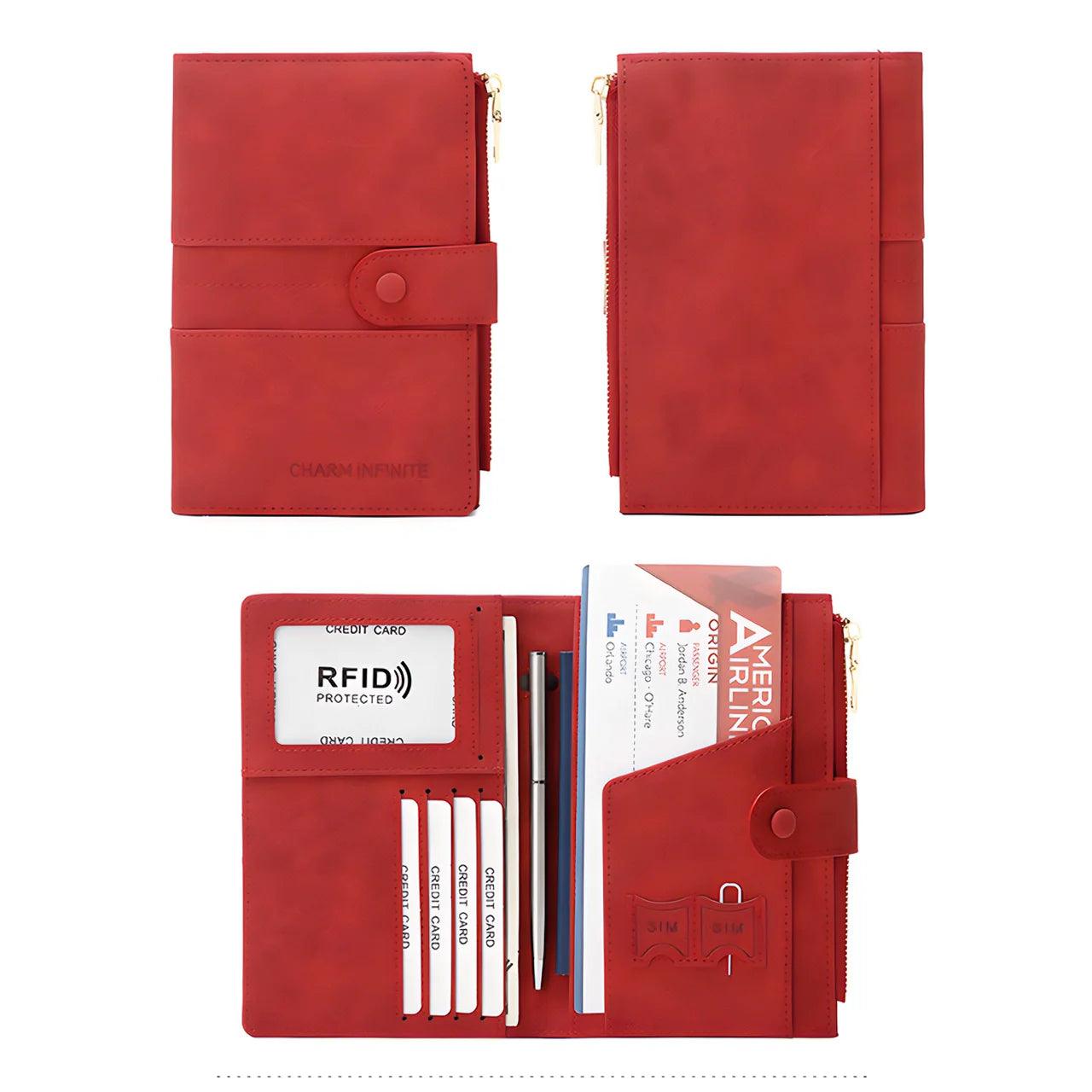 Capa de Passaporte Anti-Furto com Proteção RFID CharmInfinite – Viajantt